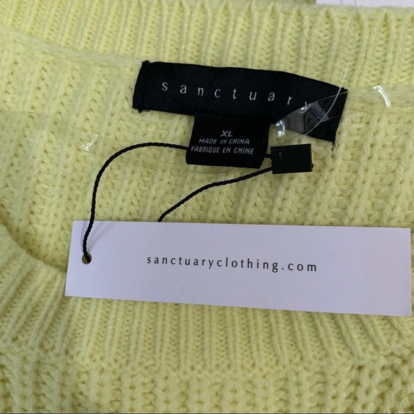 NWT Sanctuary Now or Never Ribbed Pullover Sweater in Ice Lime Cyber Disco - Picture 8 of 9